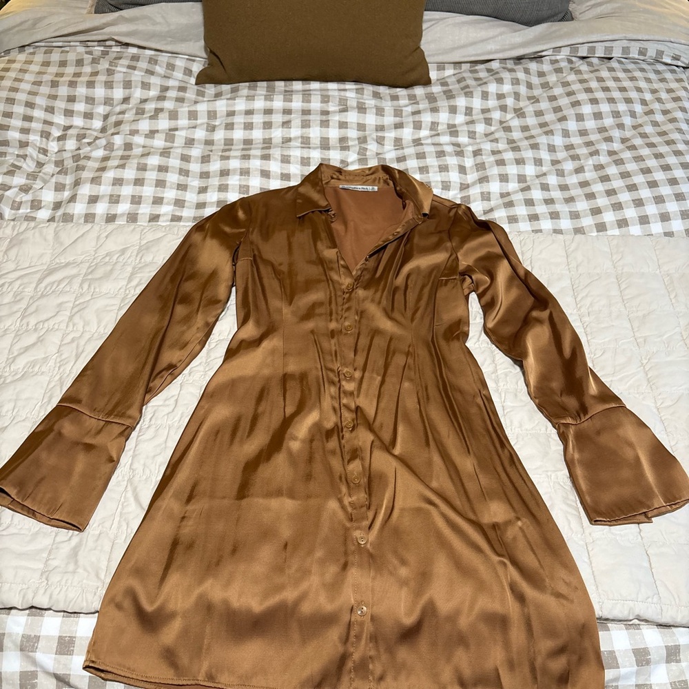 Abercrombie & Fitch Copper Satin Dress